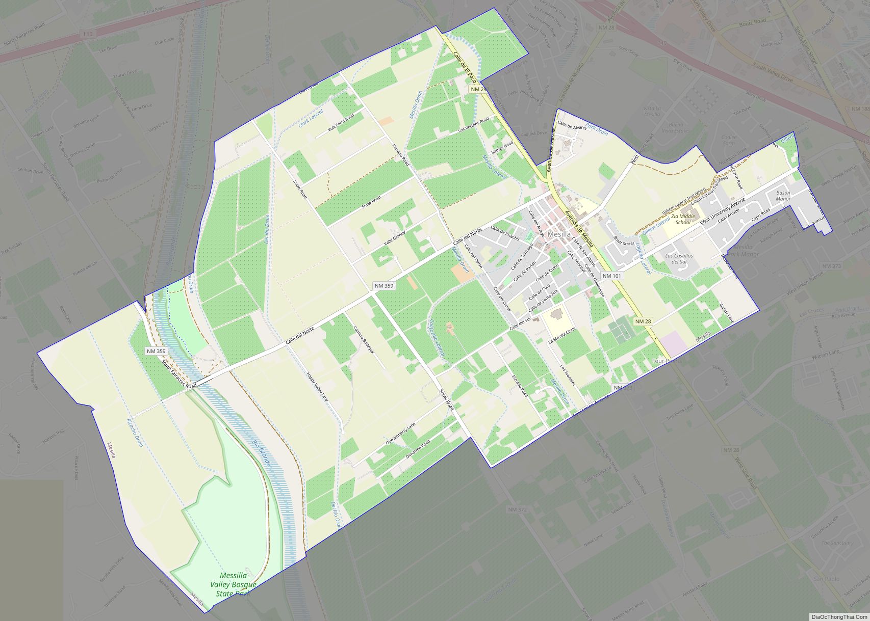Map of Mesilla town