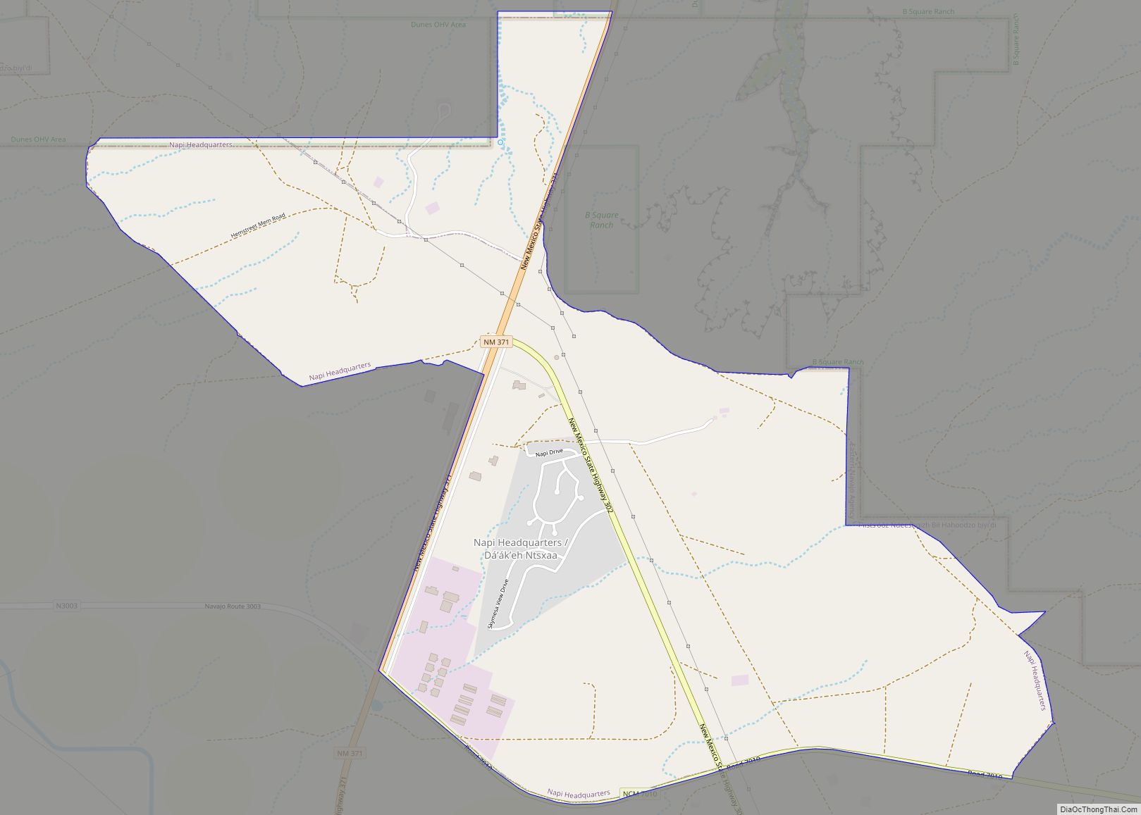 Map of Napi Headquarters CDP