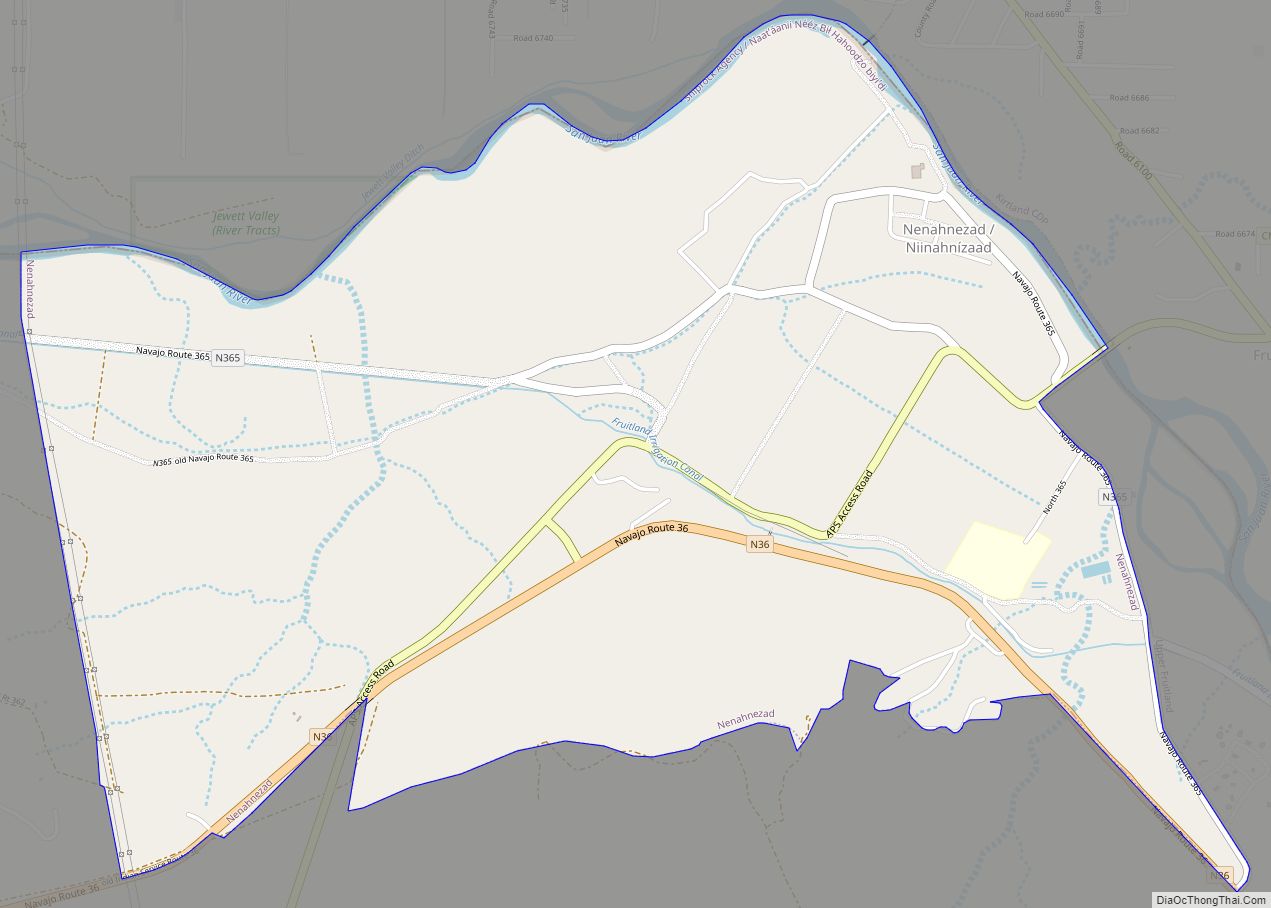 Map of Nenahnezad CDP