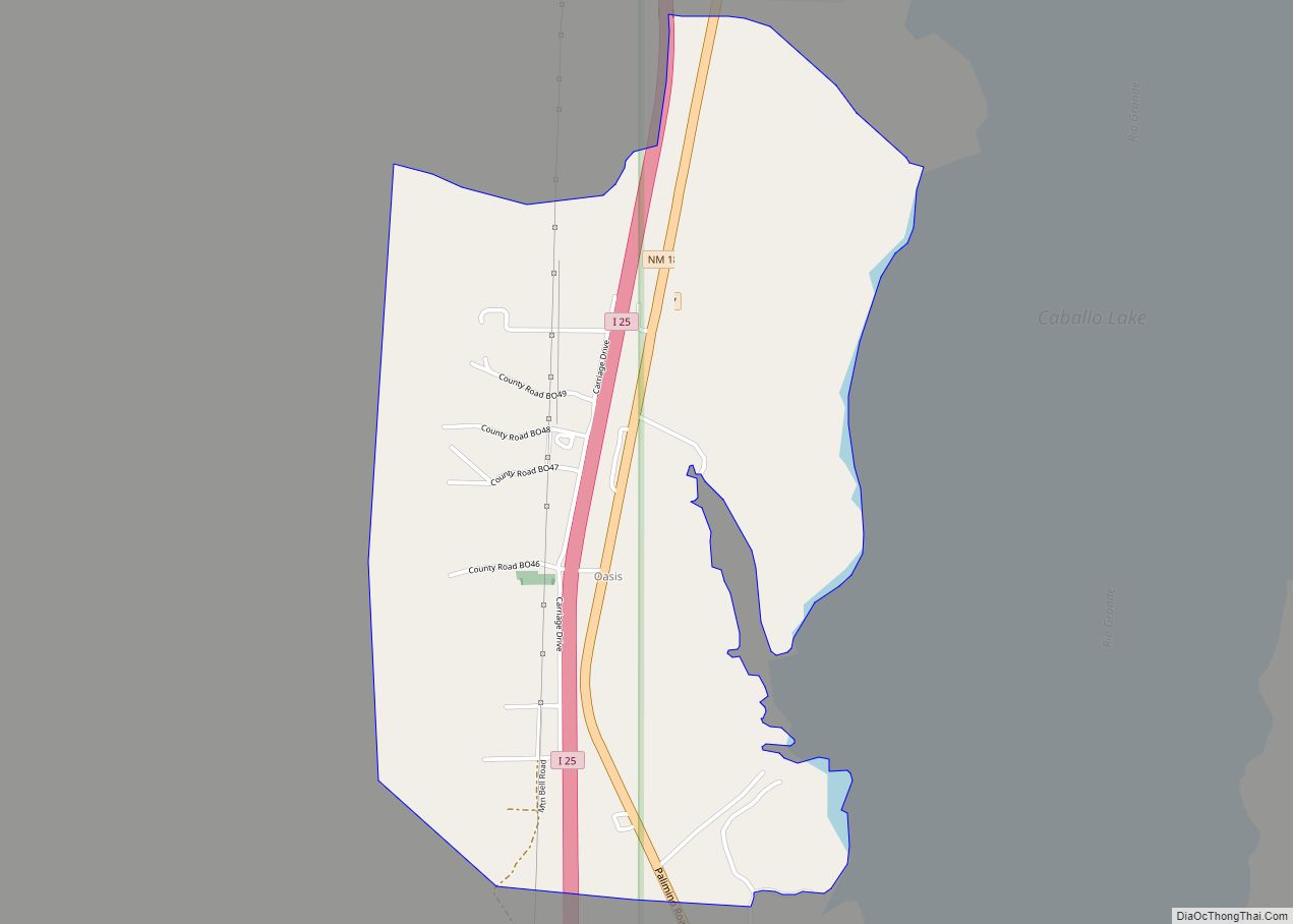 Map of Oasis CDP, New Mexico
