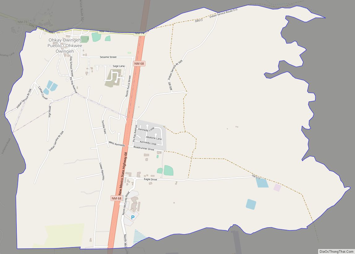 Map of Ohkay Owingeh CDP