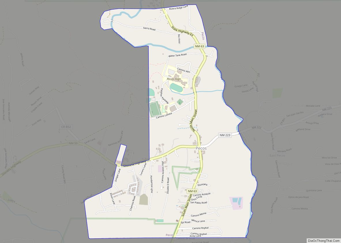 Map of Pecos village
