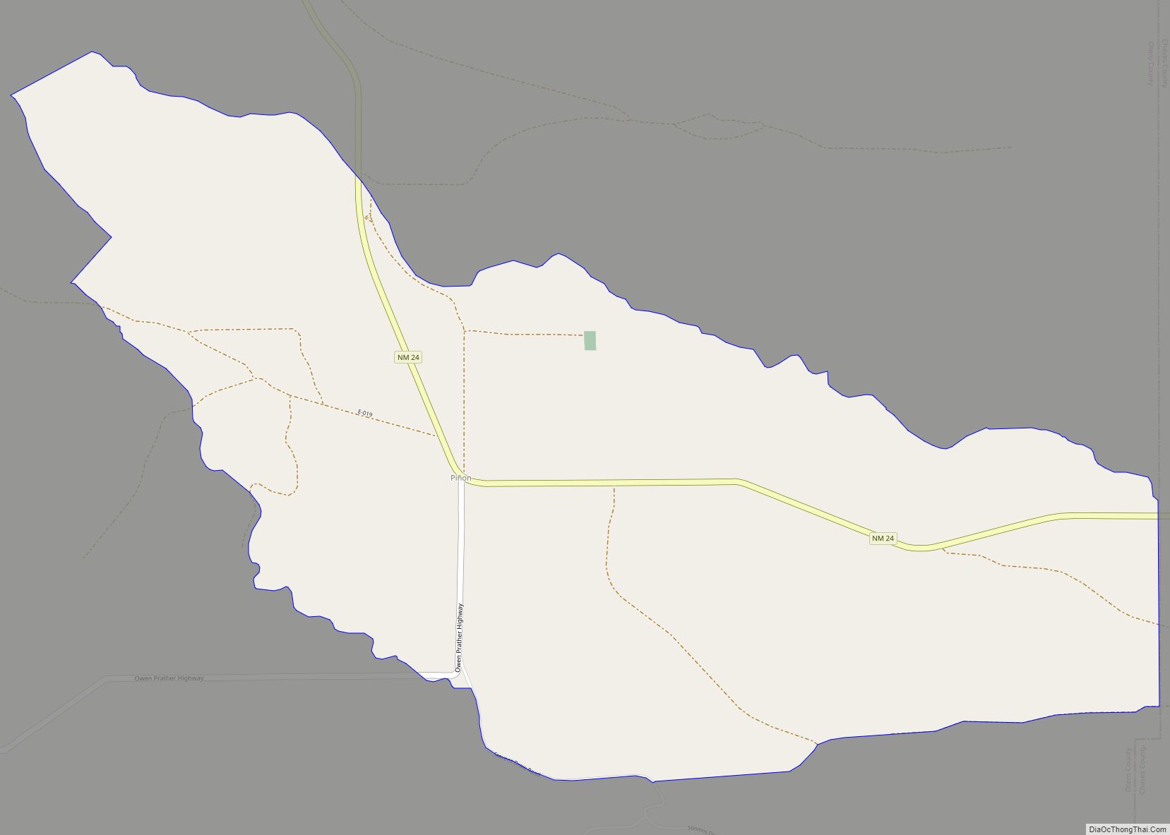 Map of Pinon CDP, New Mexico