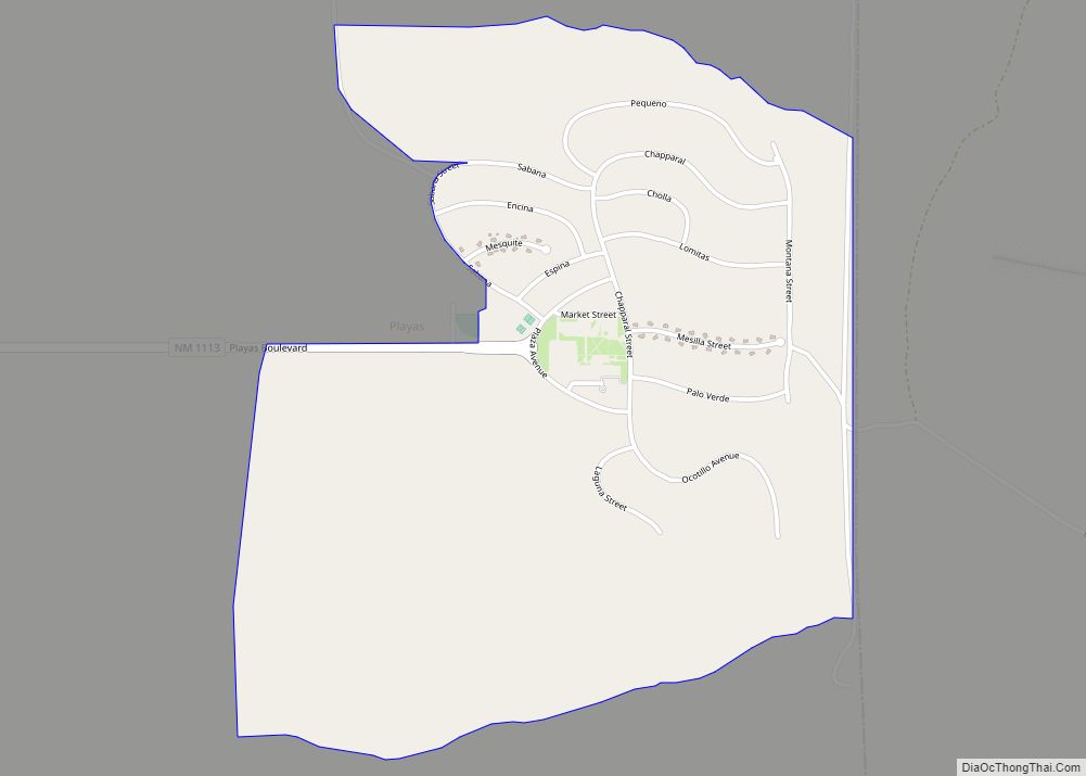 Map of Playas CDP