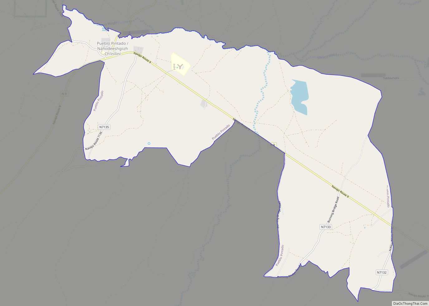 Map of Pueblo Pintado CDP