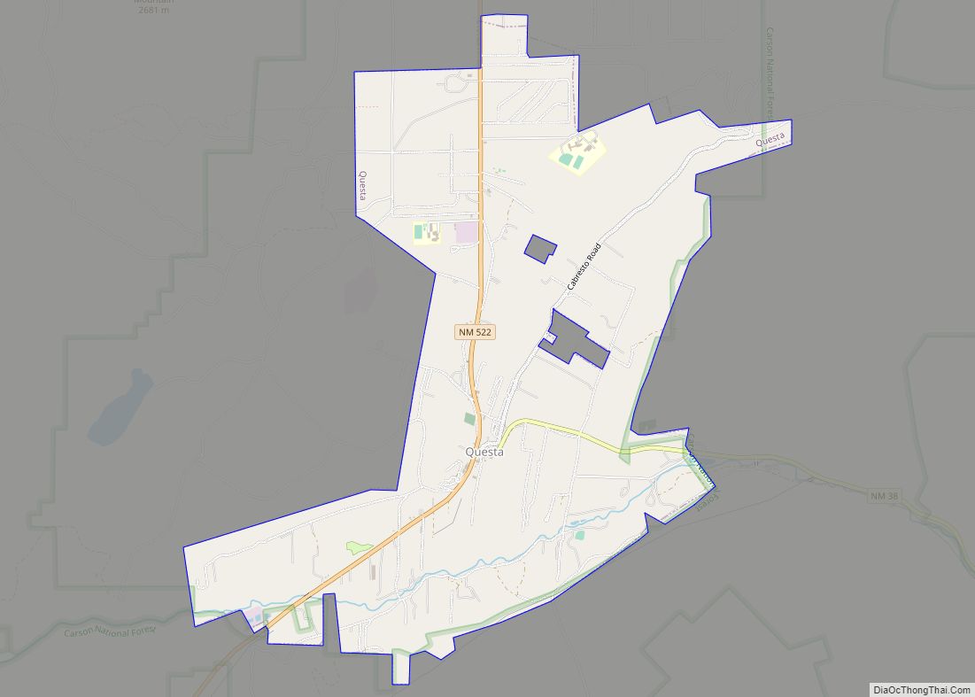 Map of Questa village