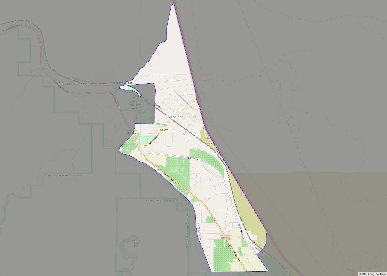 Map of Radium Springs CDP