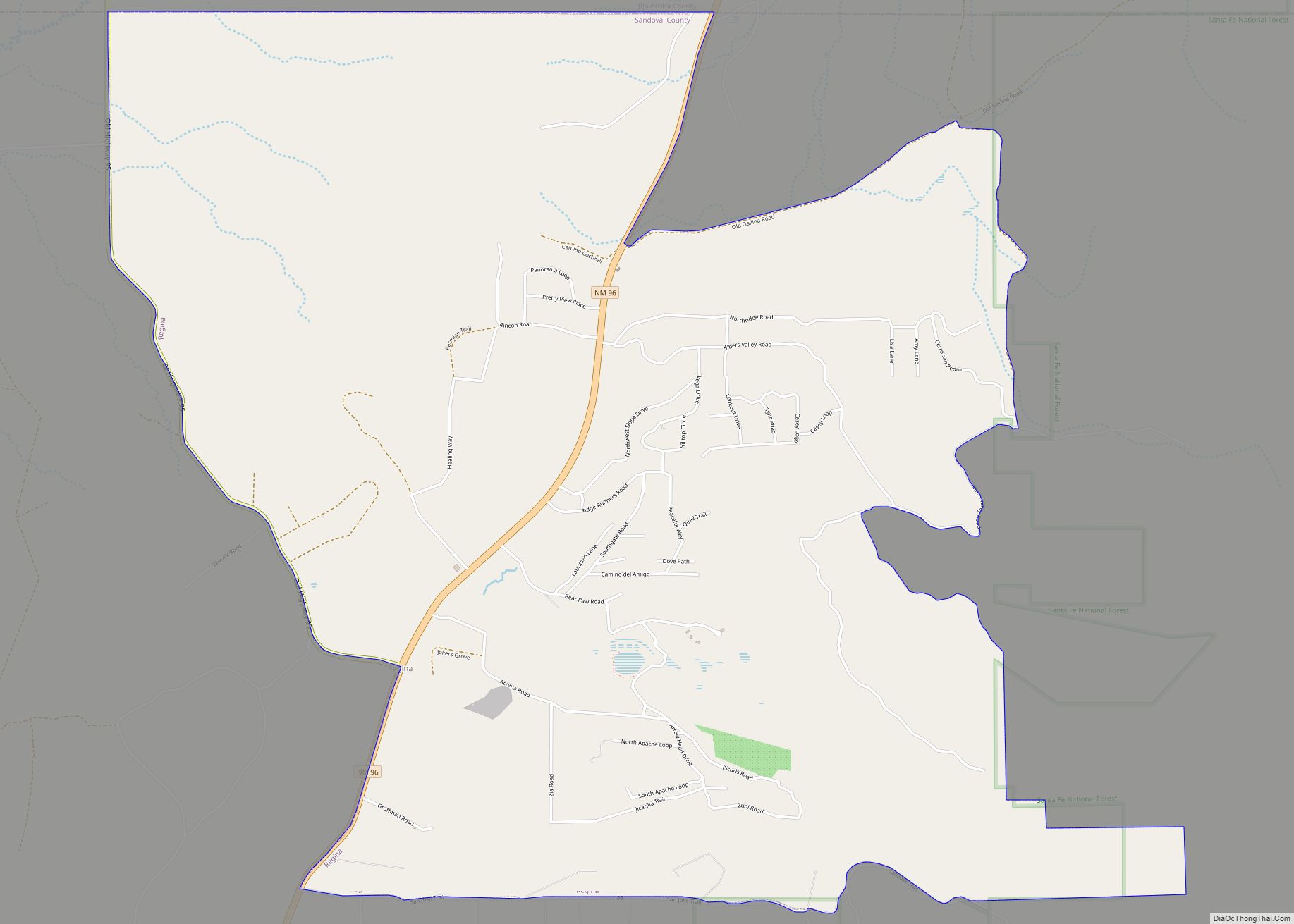 Map of Regina CDP