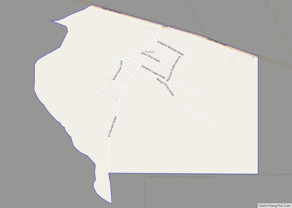 Map of Rodey CDP