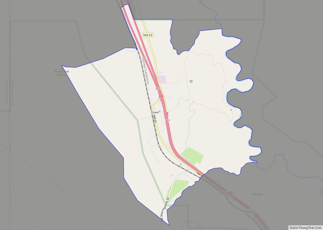 Map of Rowe CDP