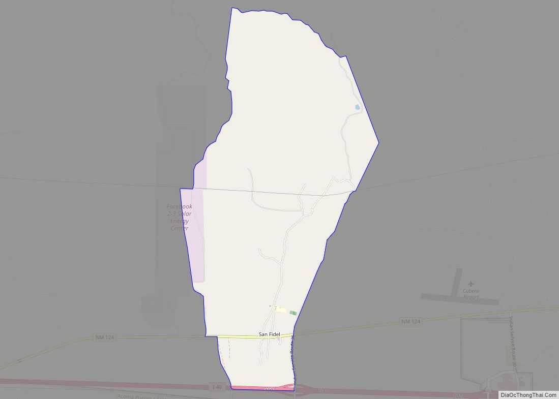 Map of San Fidel CDP