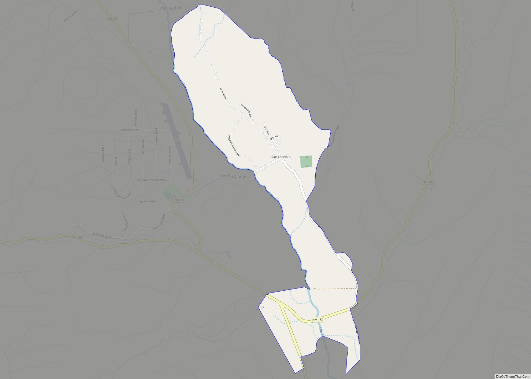 Map of San Lorenzo CDP, New Mexico
