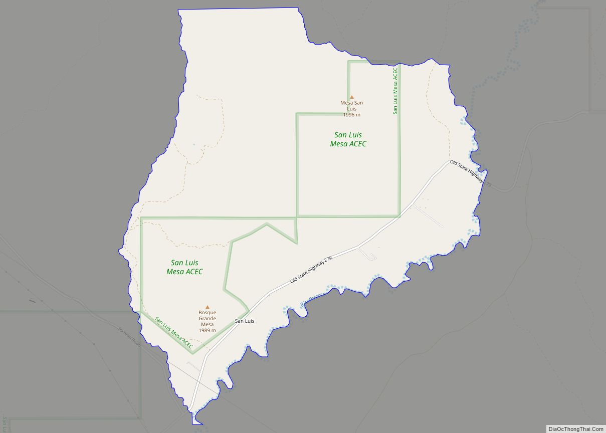 Map of San Luis CDP, New Mexico