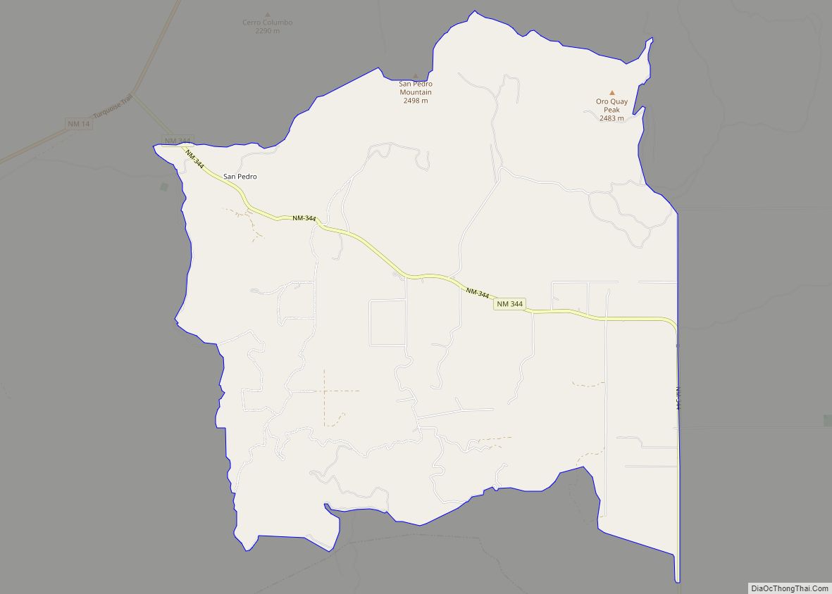 Map of San Pedro CDP