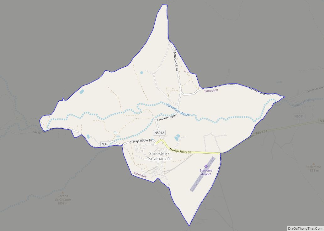 Map of Sanostee CDP