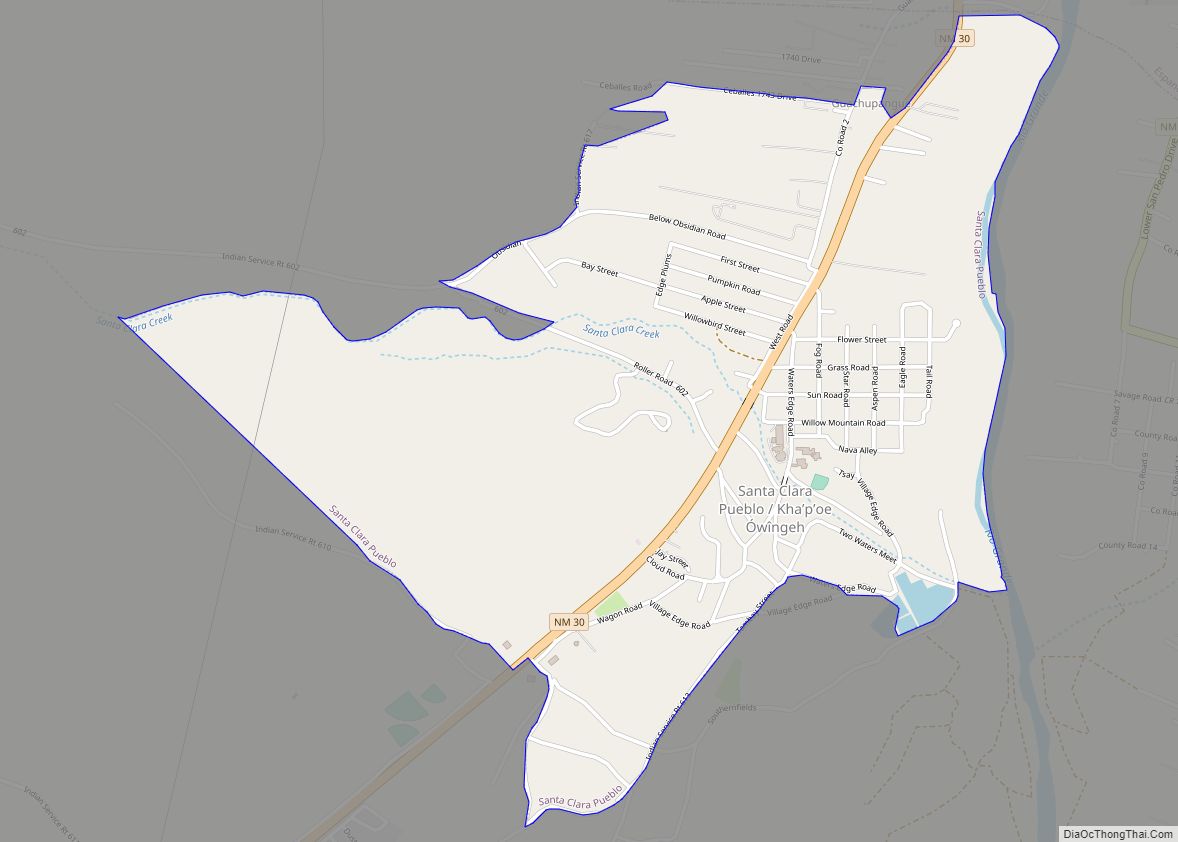 Map of Santa Clara Pueblo CDP