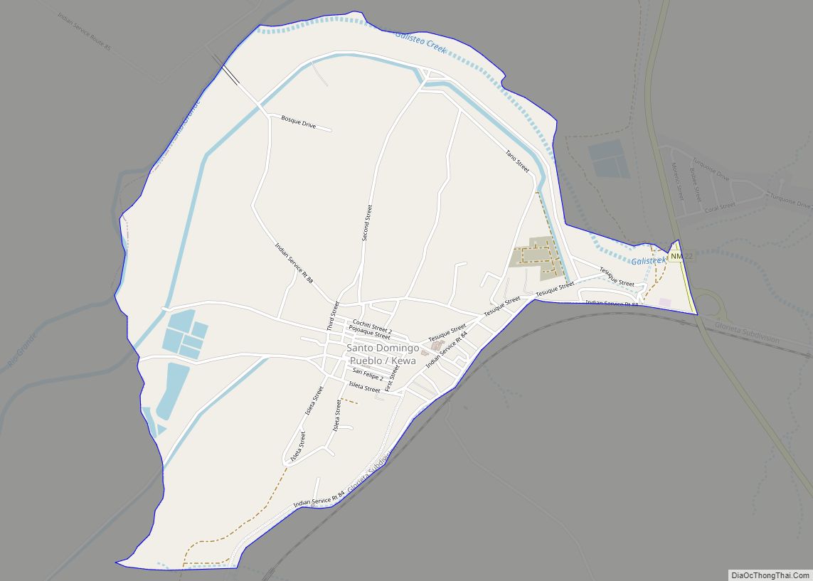 Map of Santo Domingo Pueblo CDP