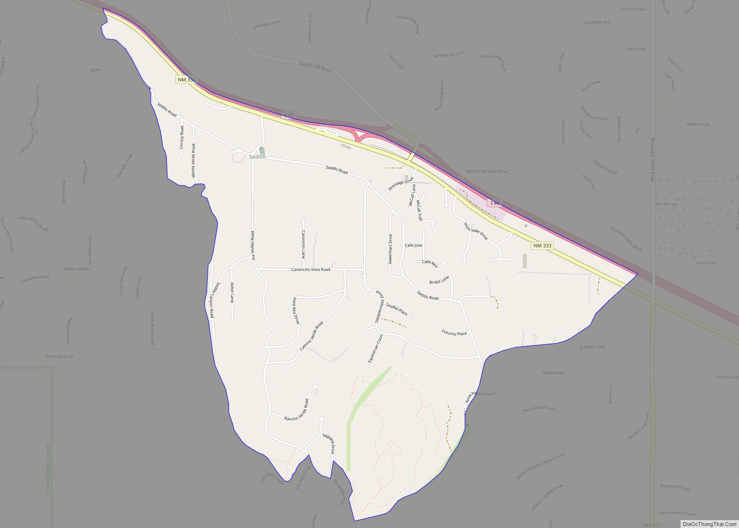 Map of Sedillo CDP
