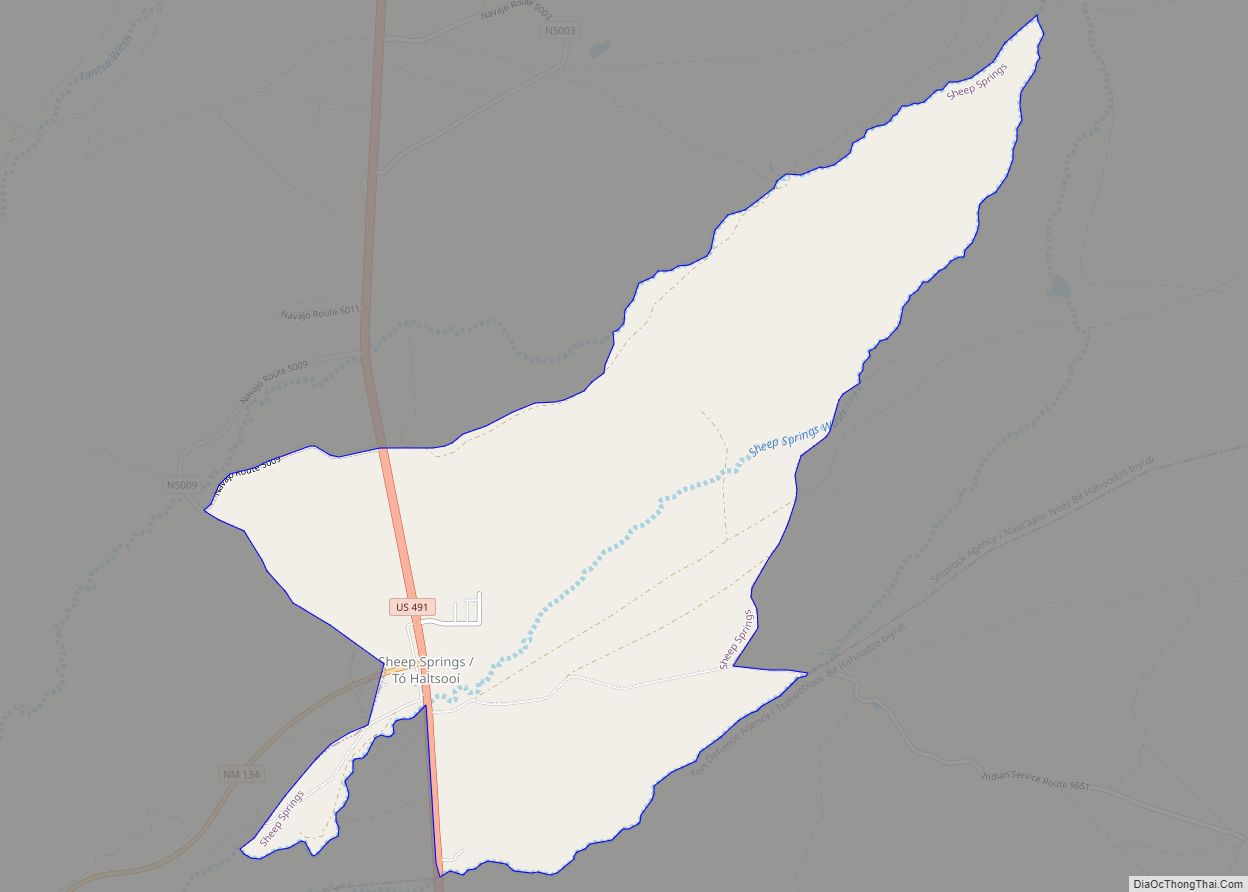 Map of Sheep Springs CDP
