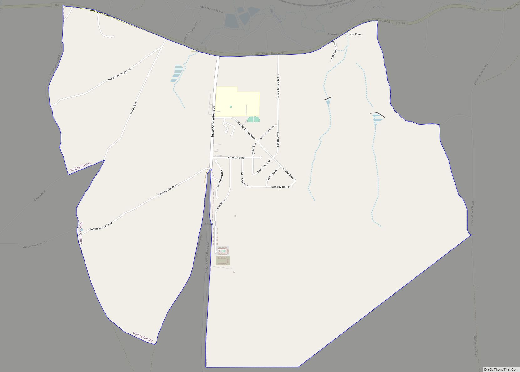 Map of Skyline-Ganipa CDP