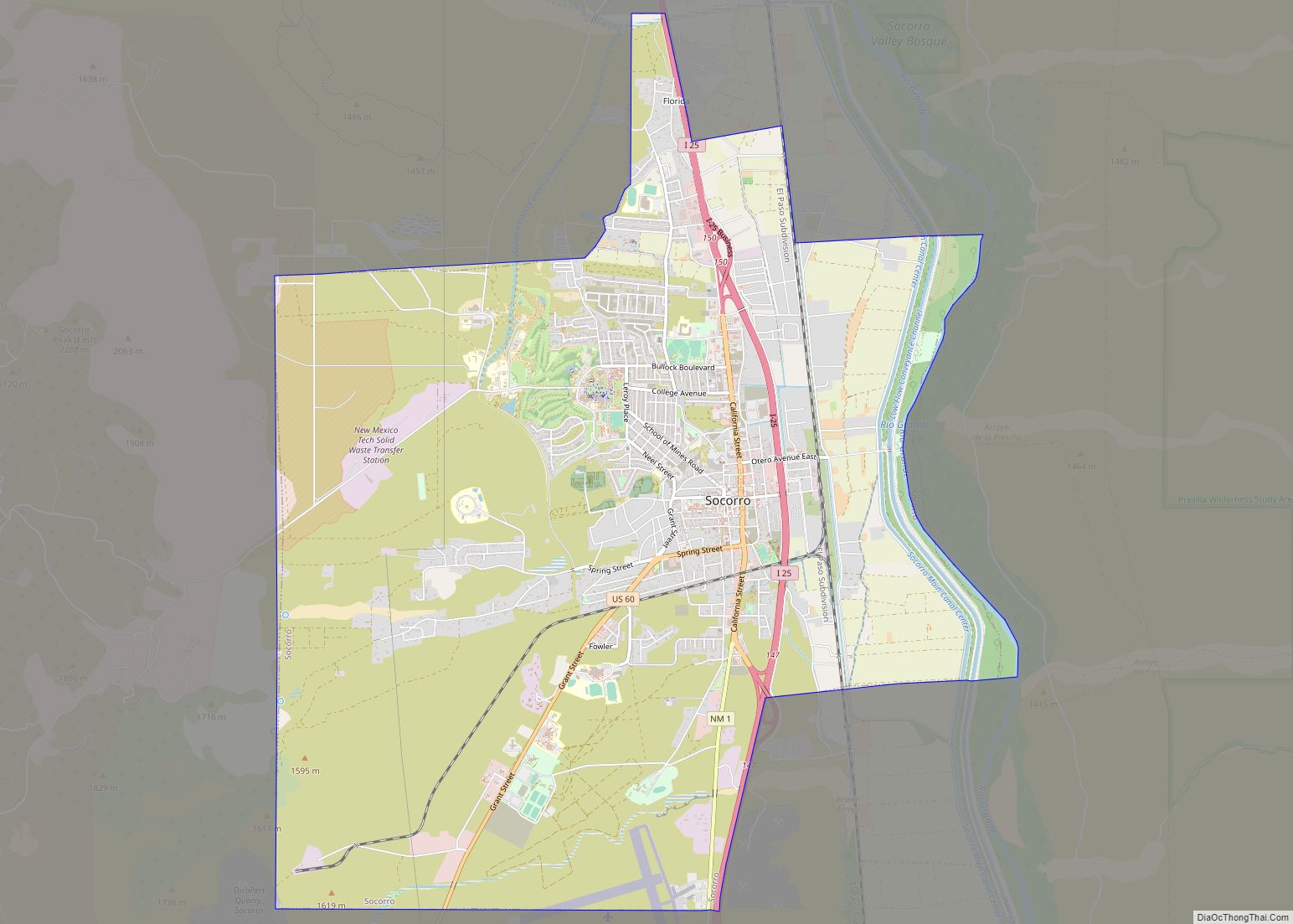 Map of Socorro city