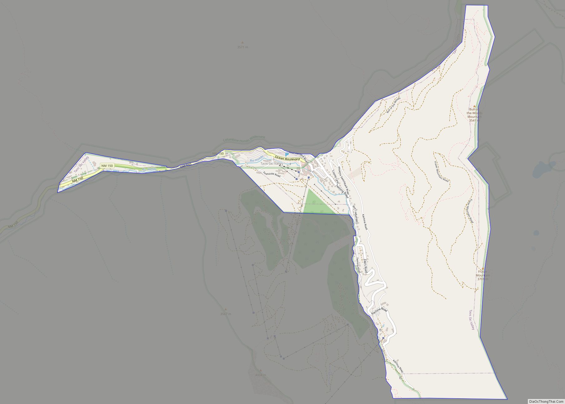 Map of Taos Ski Valley village