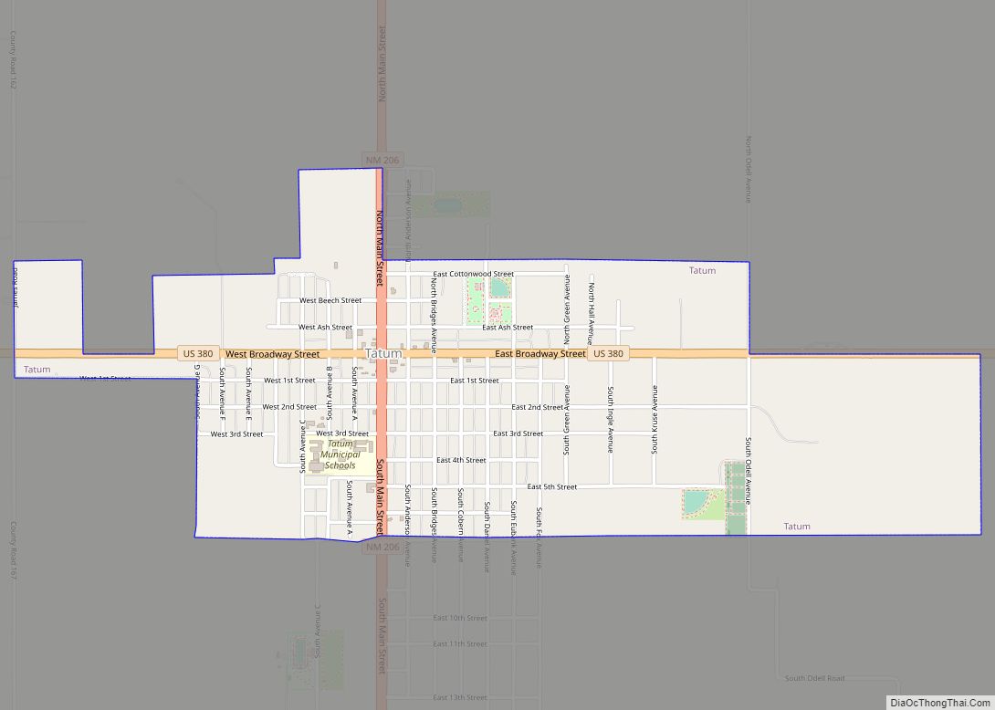 Map of Tatum town
