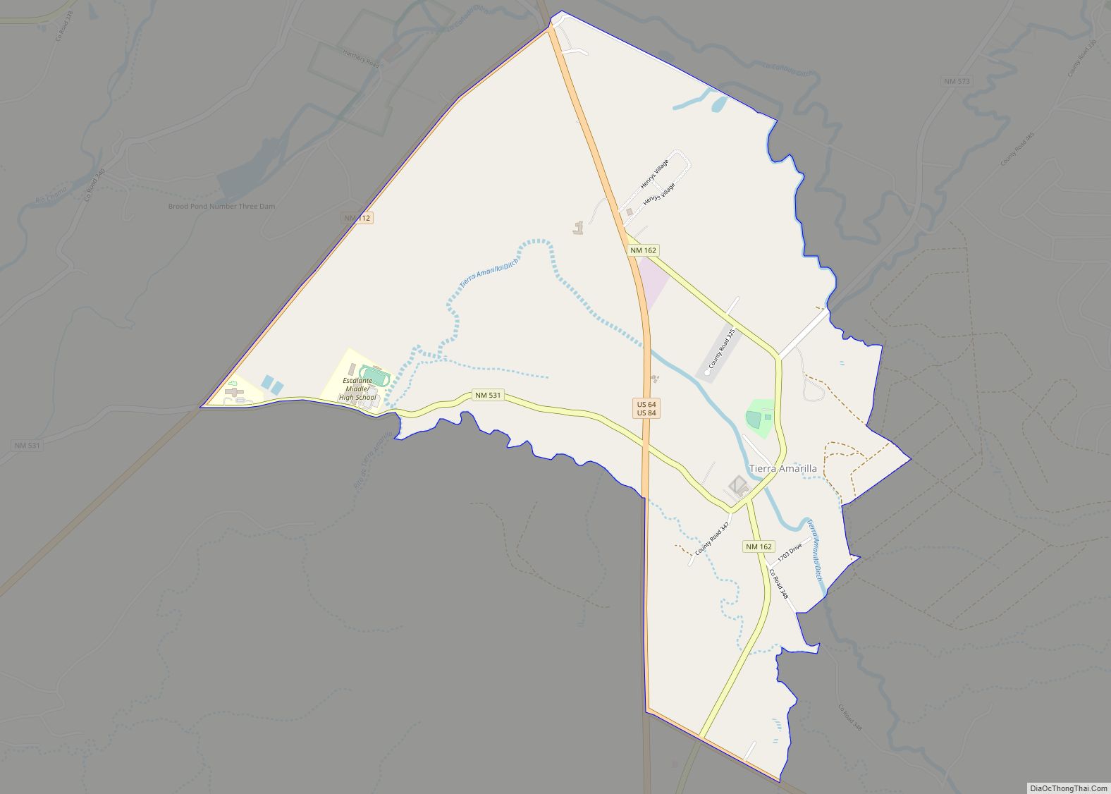 Map of Tierra Amarilla CDP