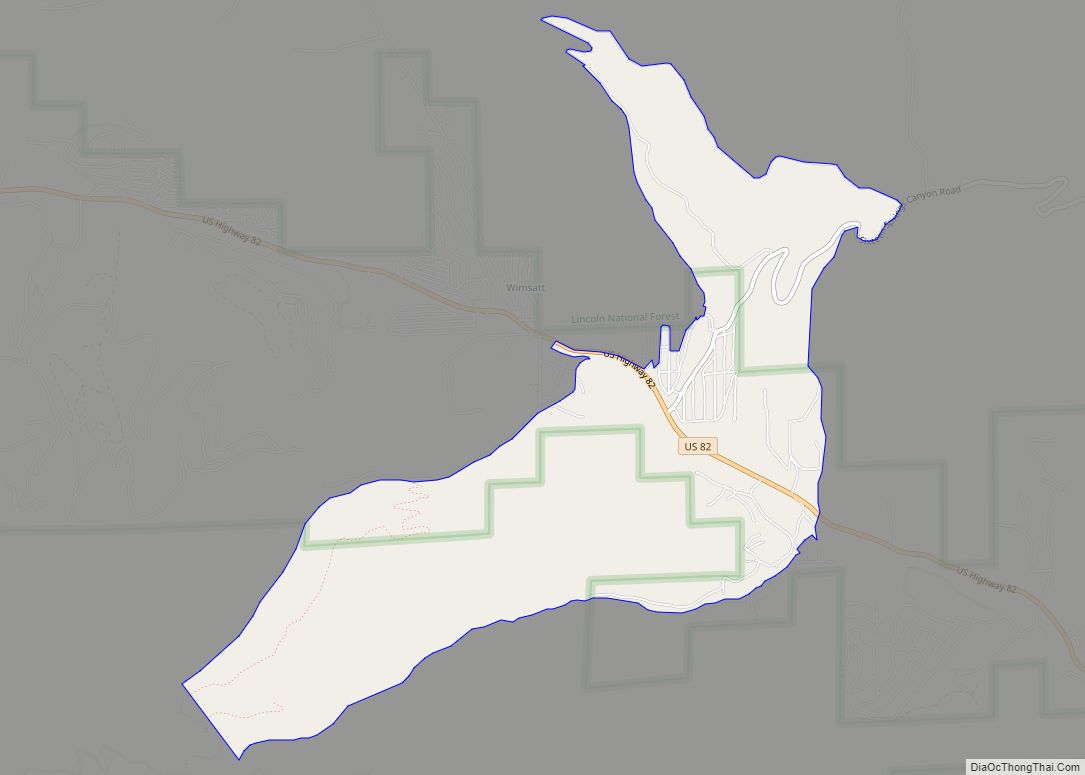 Map of Twin Forks CDP