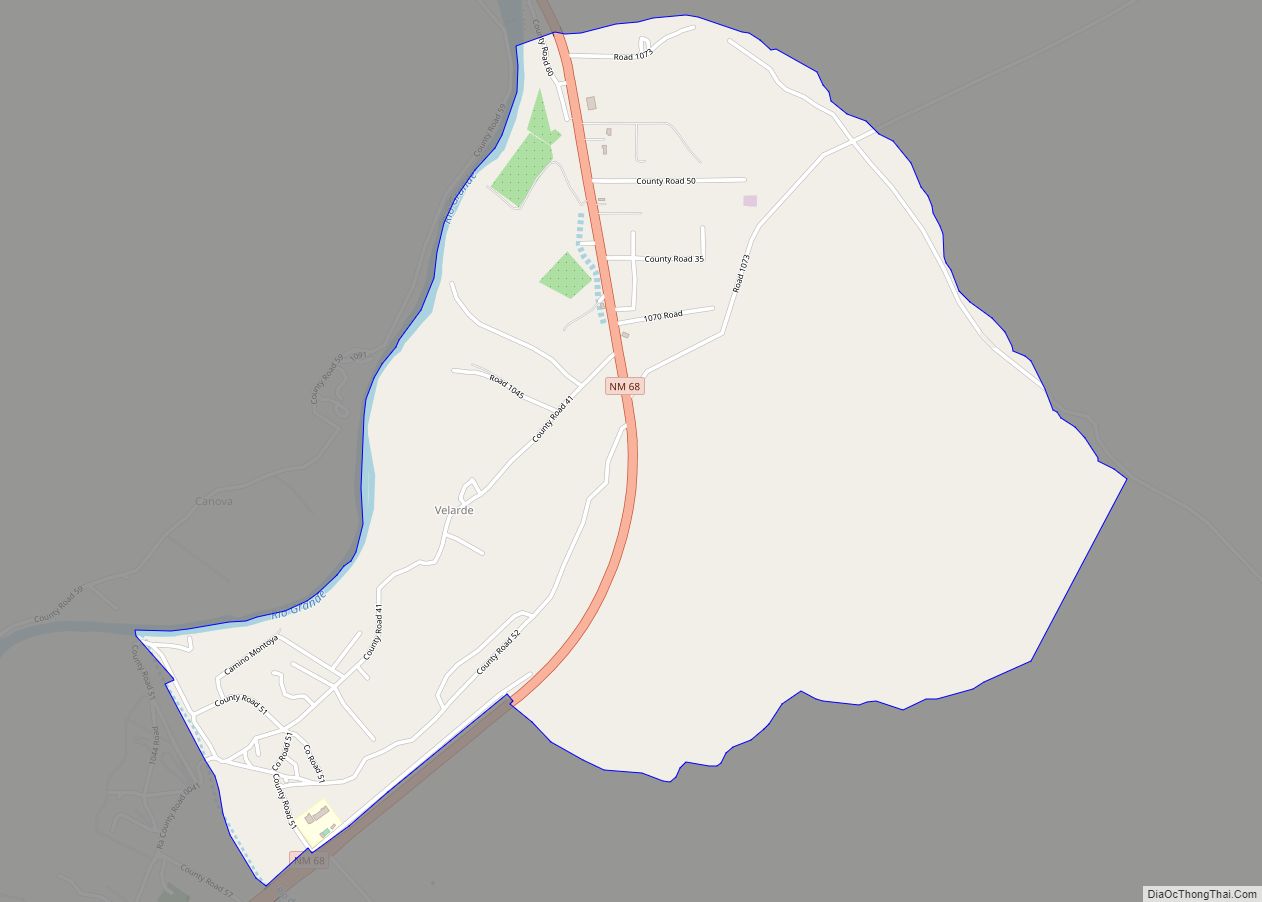 Map of Velarde CDP