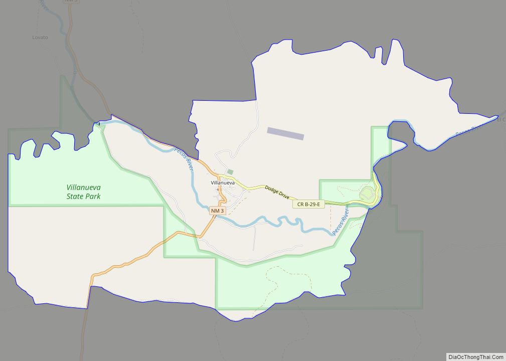 Map of Villanueva CDP
