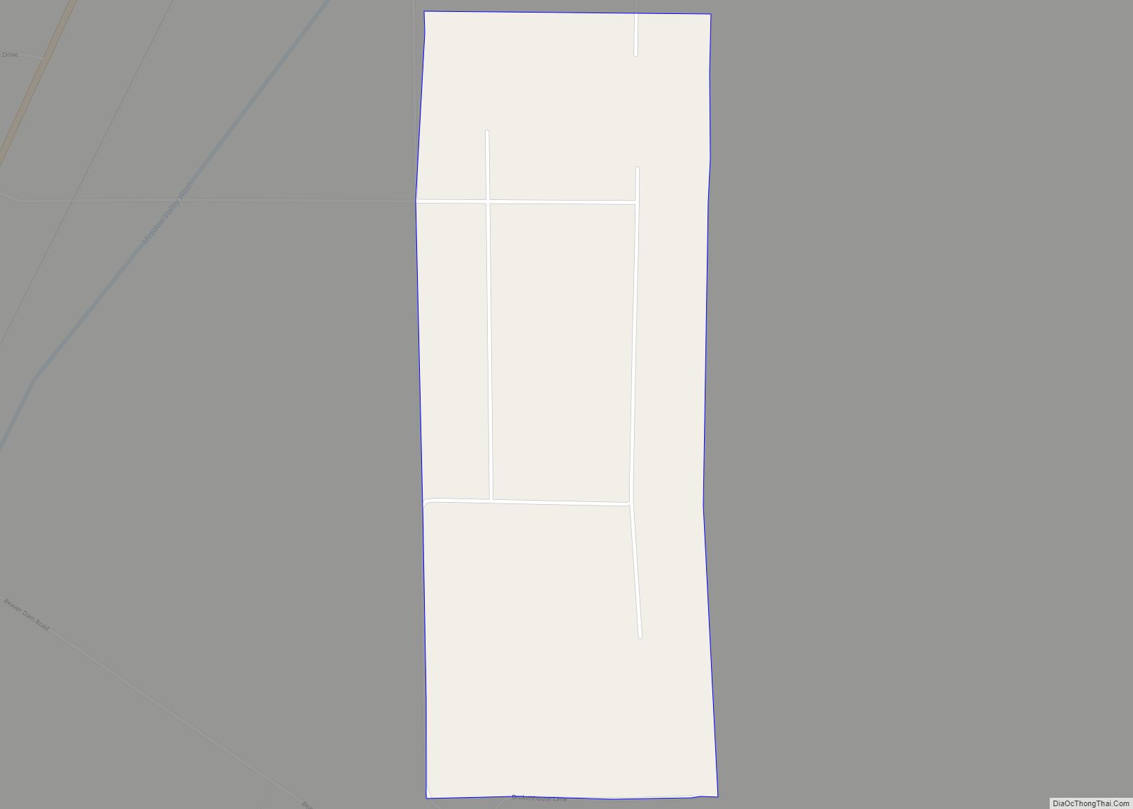 Map of Beaverdam CDP, Nevada