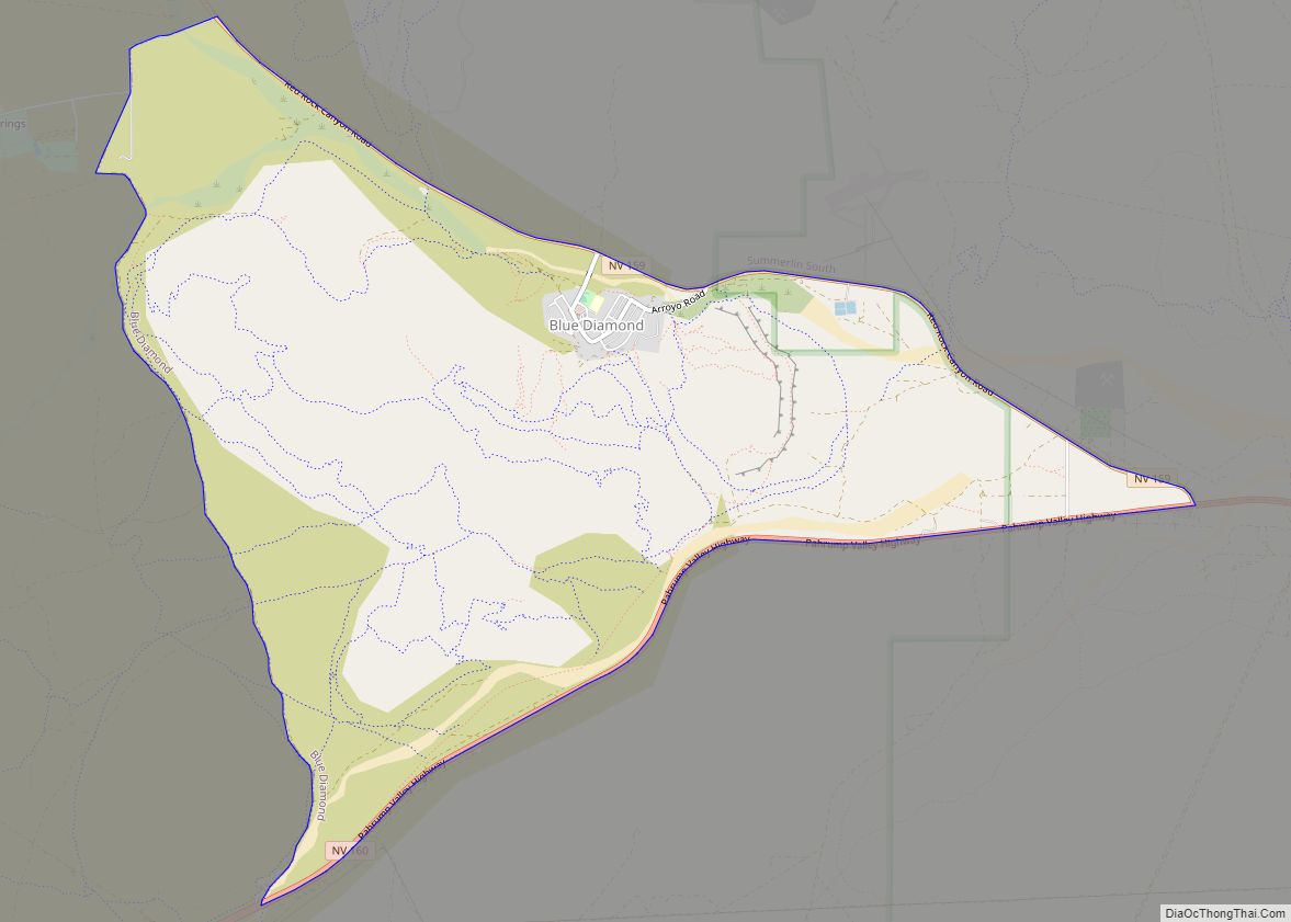 Map of Blue Diamond CDP