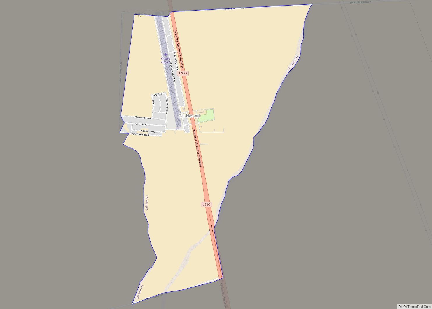 Map of Cal-Nev-Ari CDP