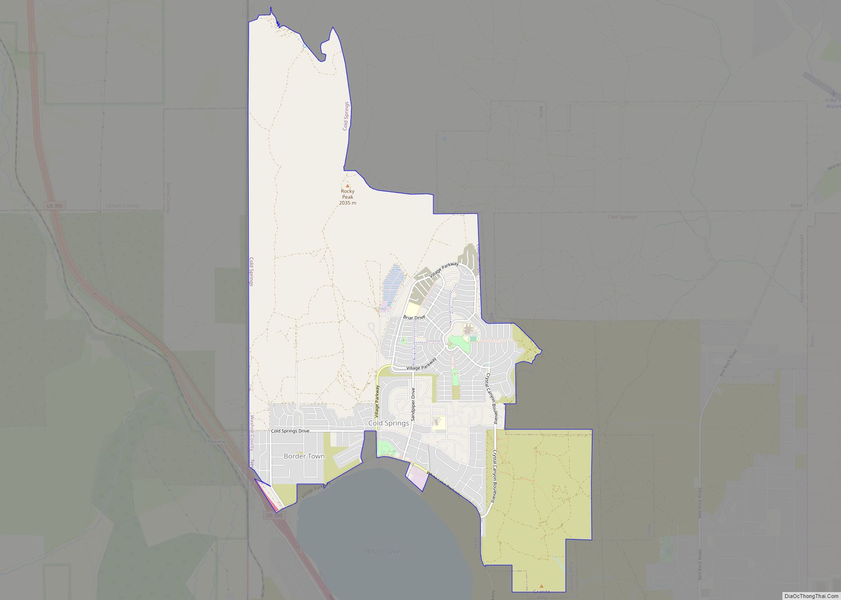 Map of Cold Springs CDP, Nevada