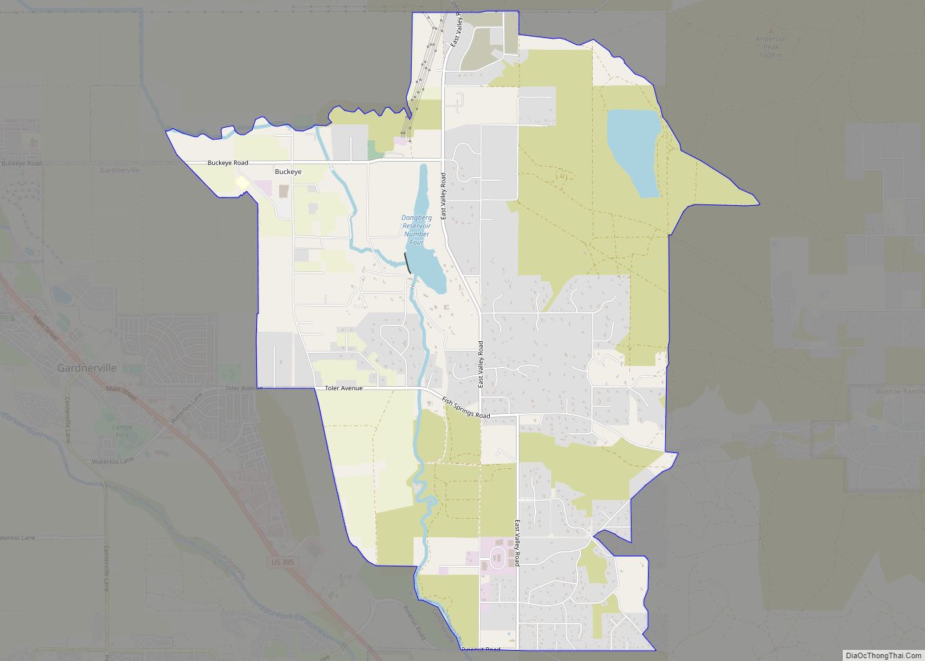 Map of East Valley CDP