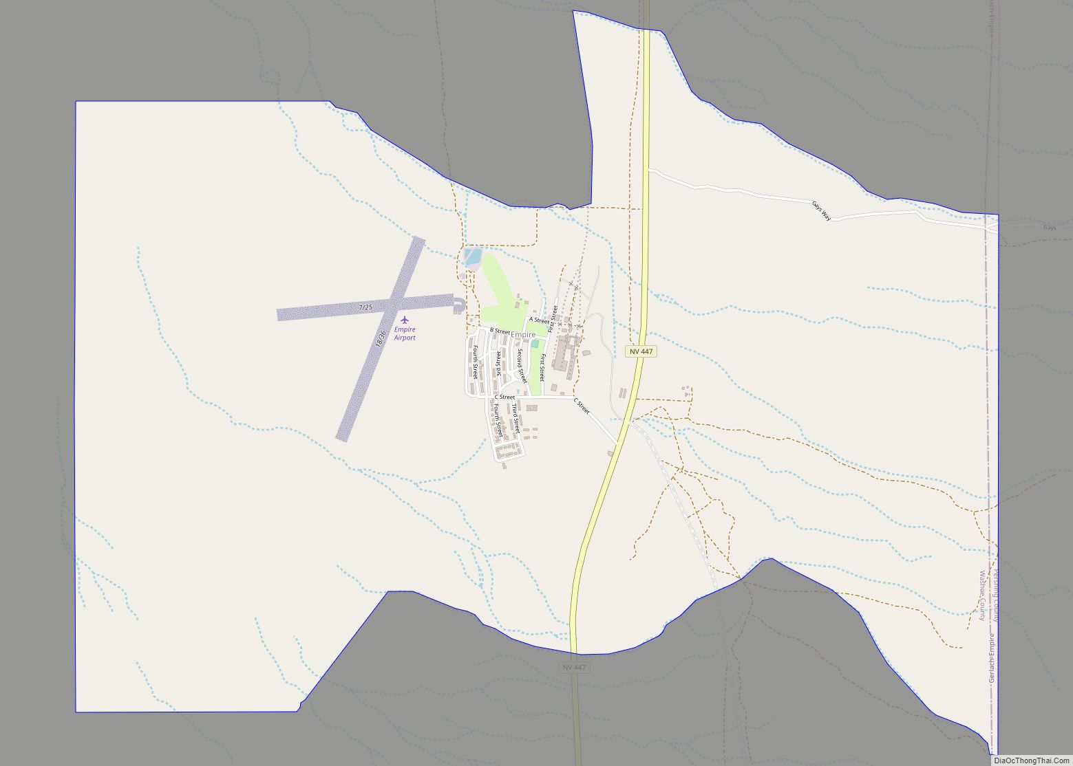 Map of Empire CDP, Nevada