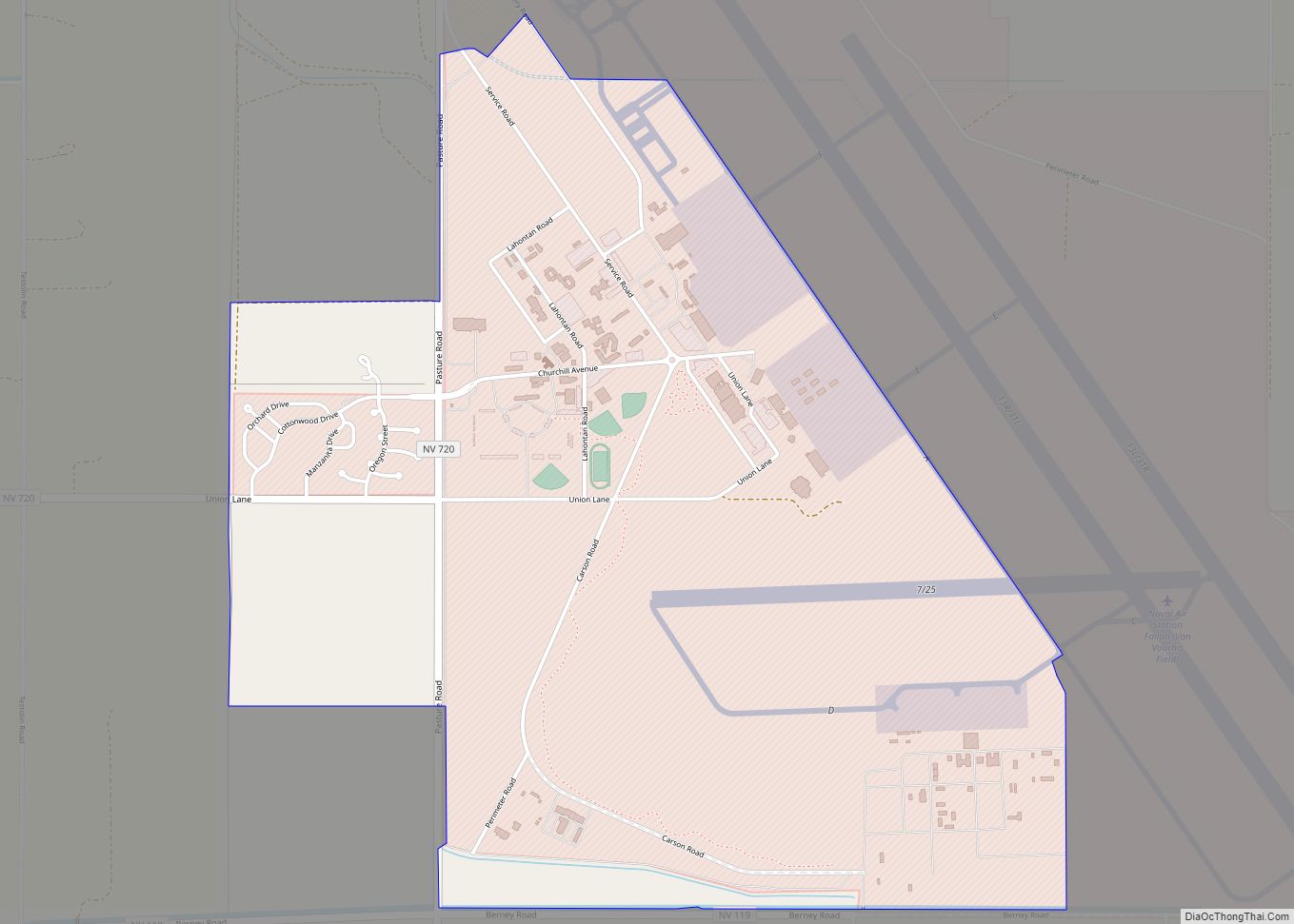 Map of Fallon Station CDP