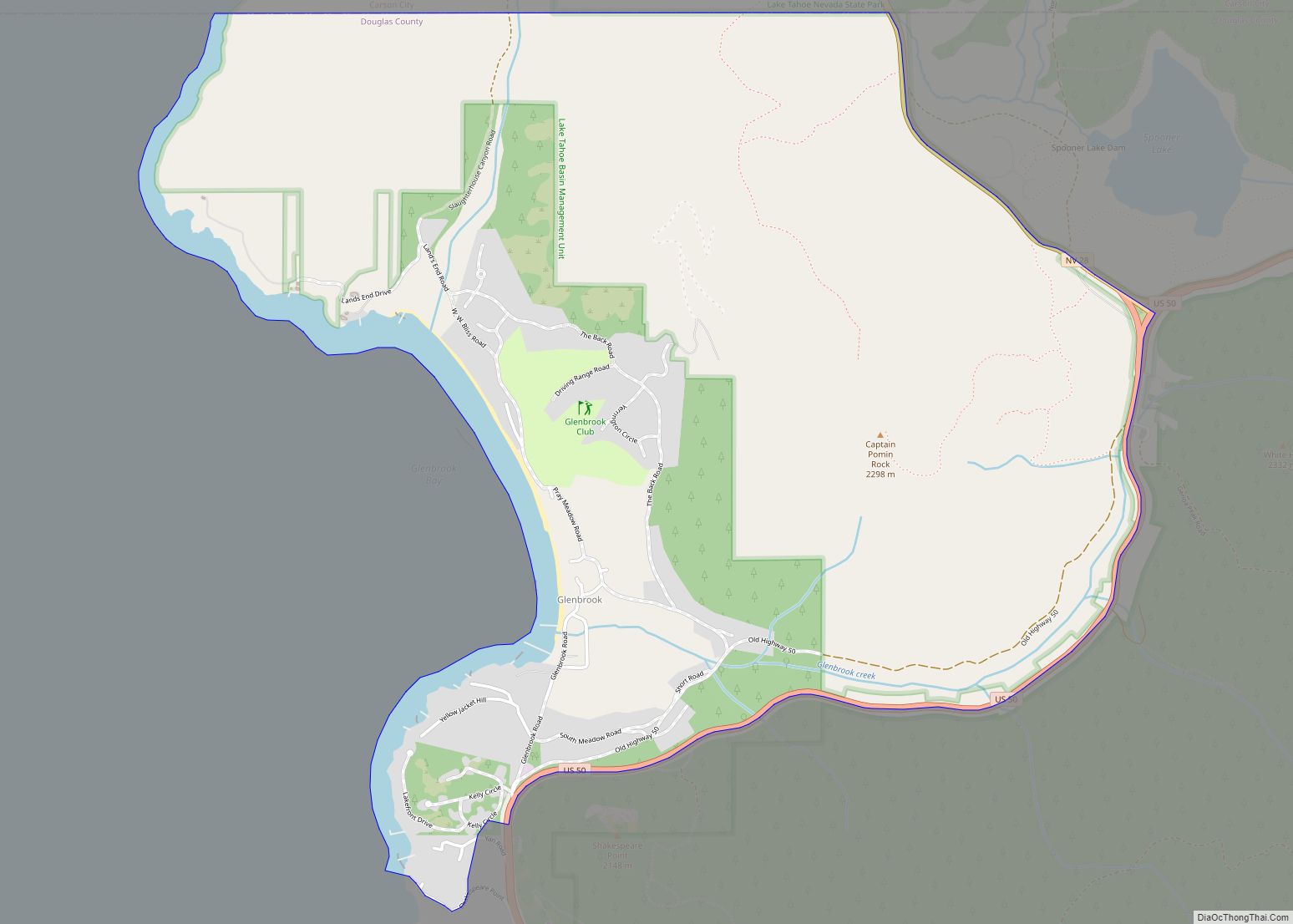 Map of Glenbrook CDP