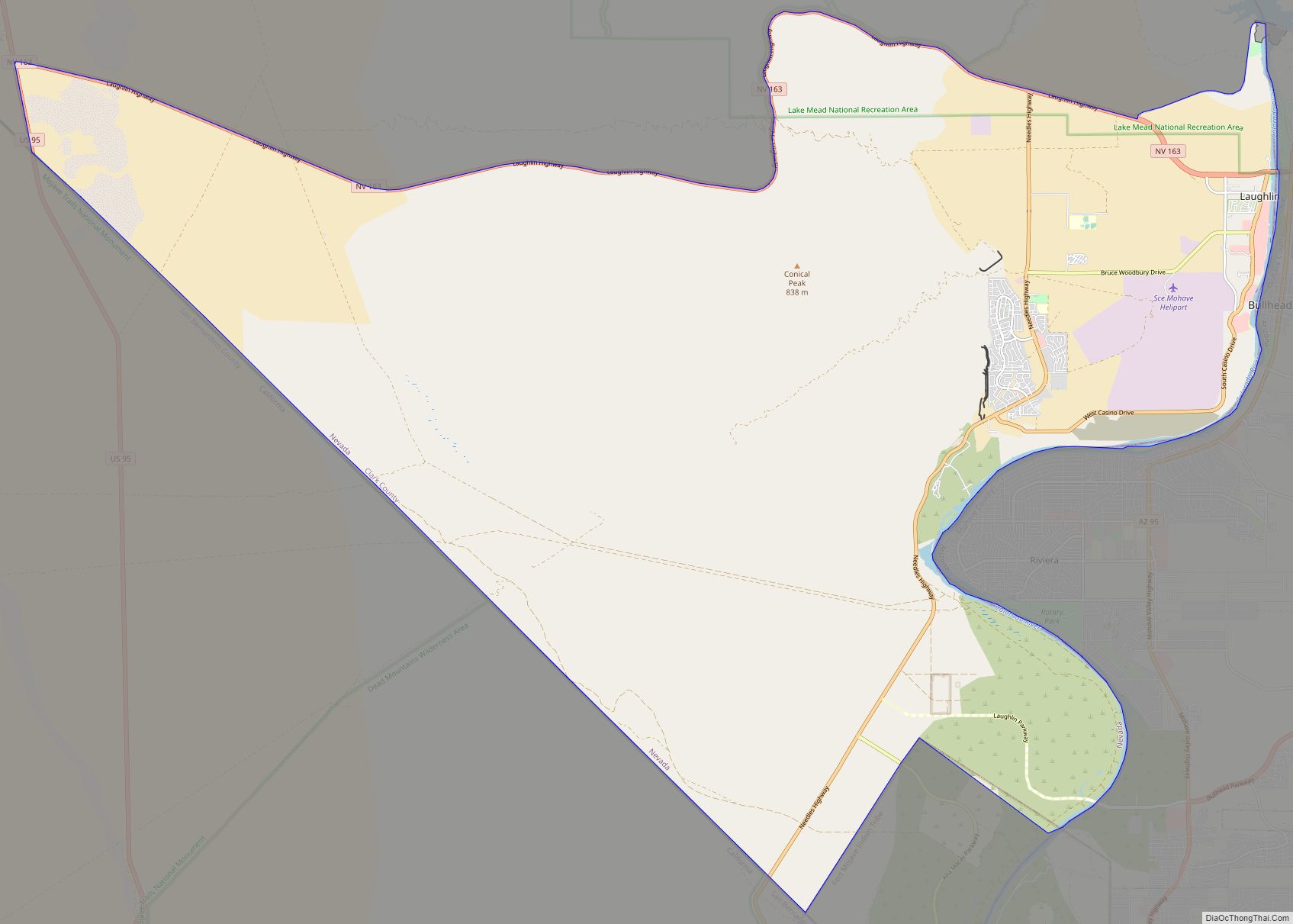 Map of Laughlin CDP