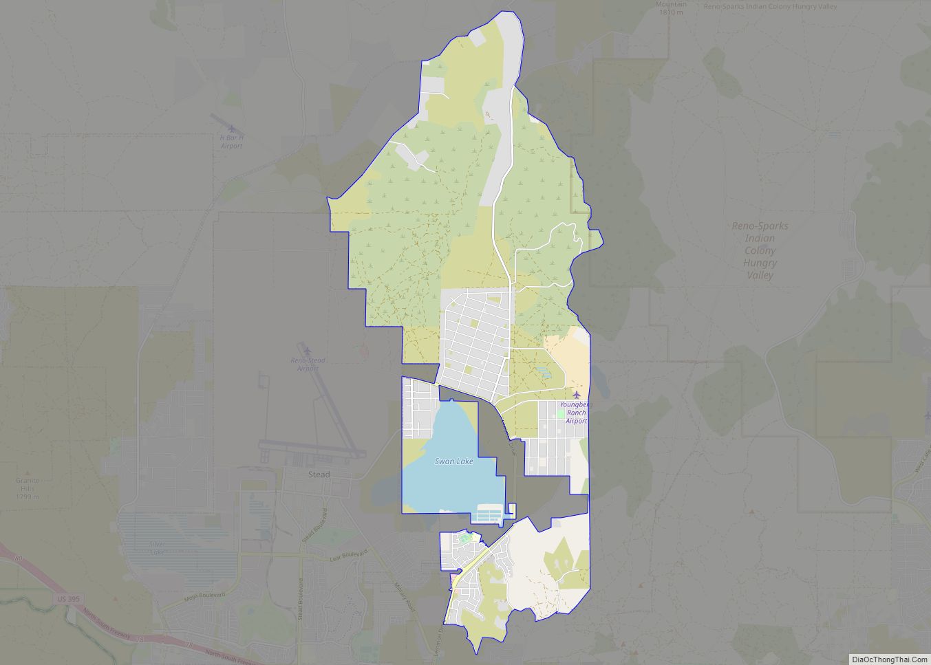 Map of Lemmon Valley CDP