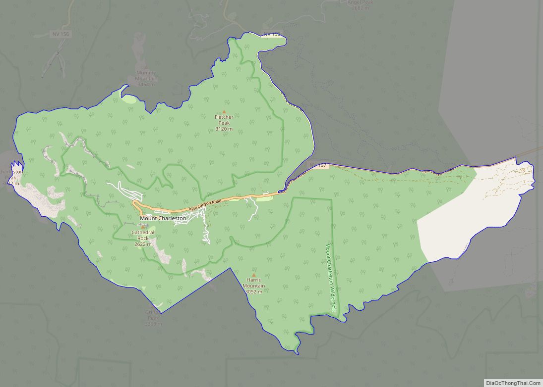 Map of Mount Charleston CDP