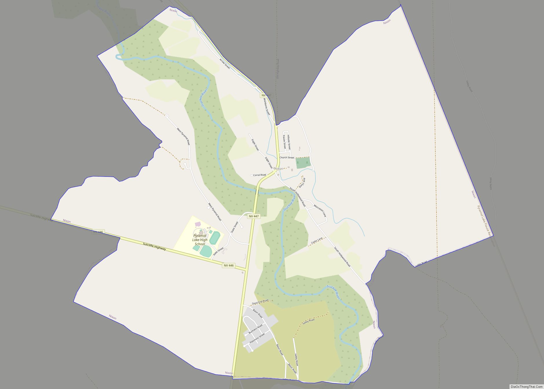 Map of Nixon CDP, Nevada