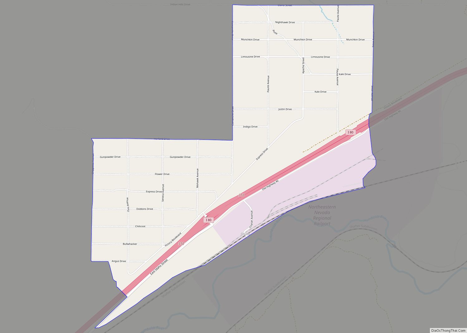 Map of Osino CDP