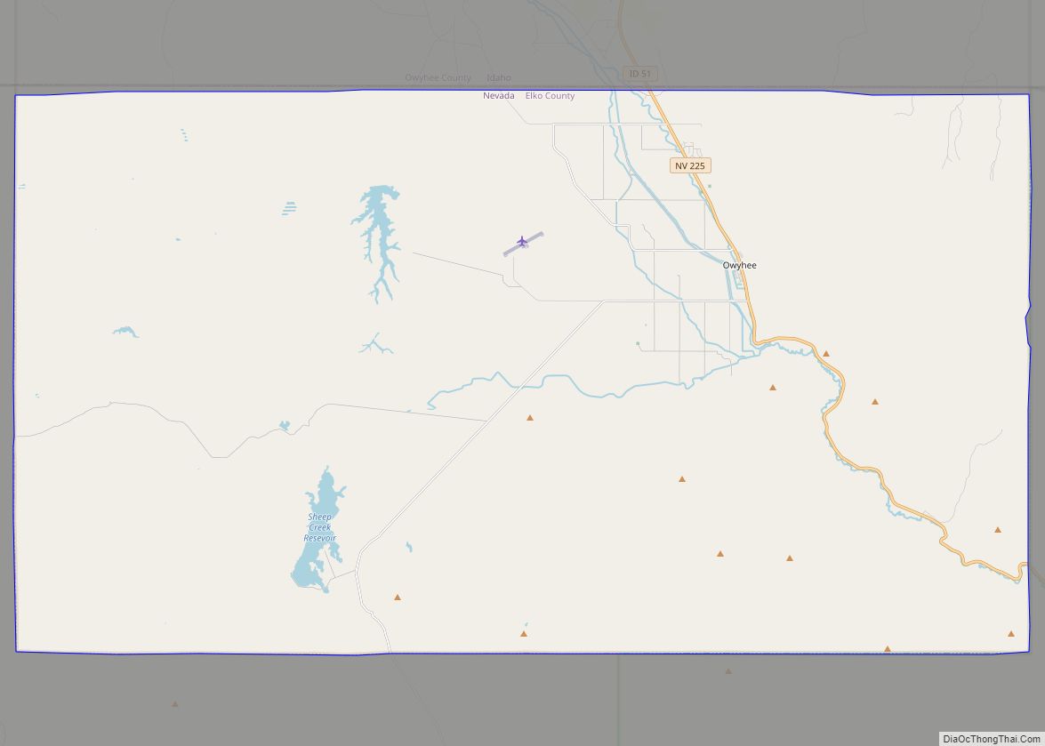 Map of Owyhee CDP