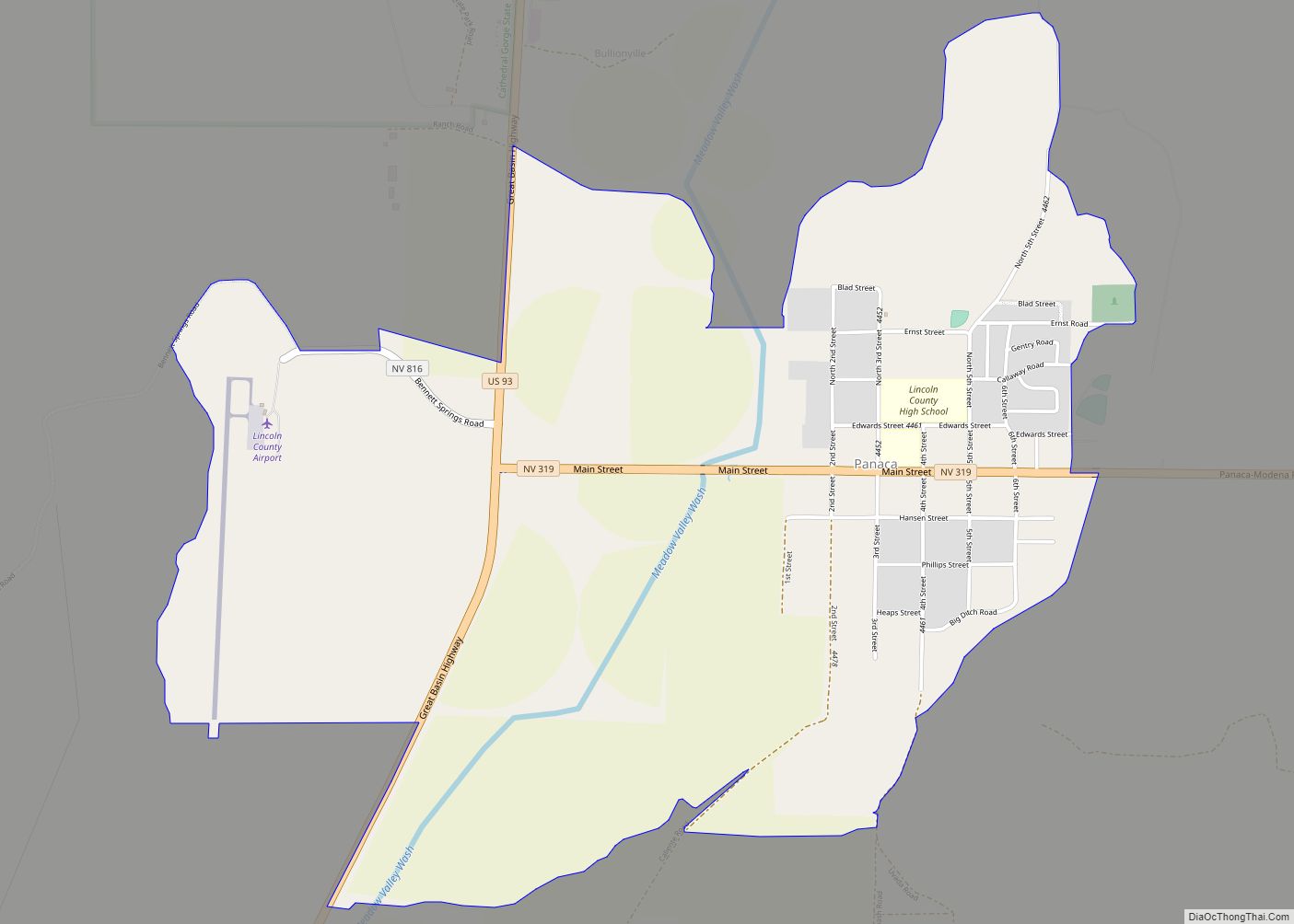 Map of Panaca CDP