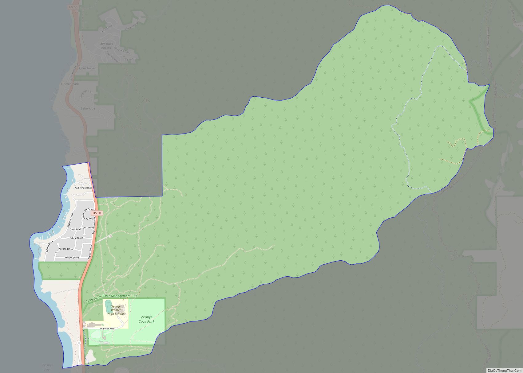 Map of Skyland CDP