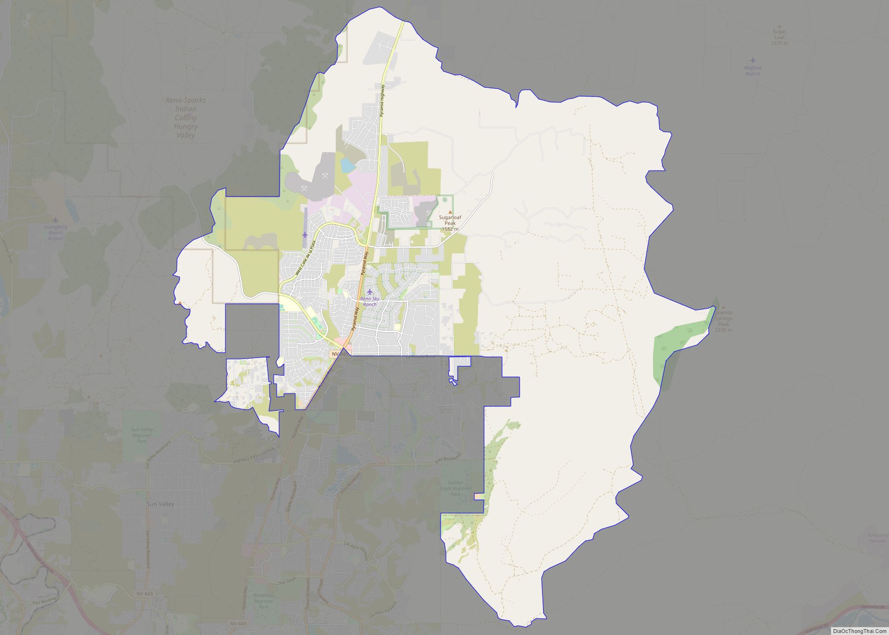 Map of Spanish Springs CDP