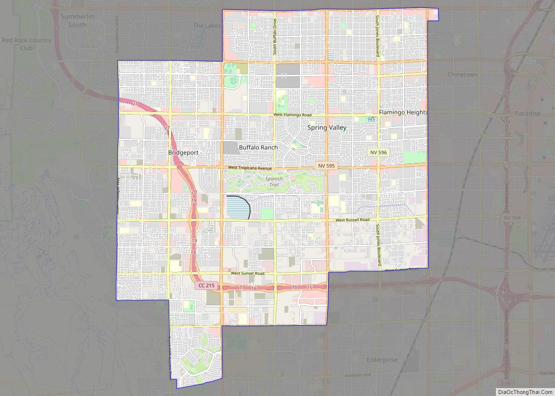 Map of Spring Valley CDP, Nevada