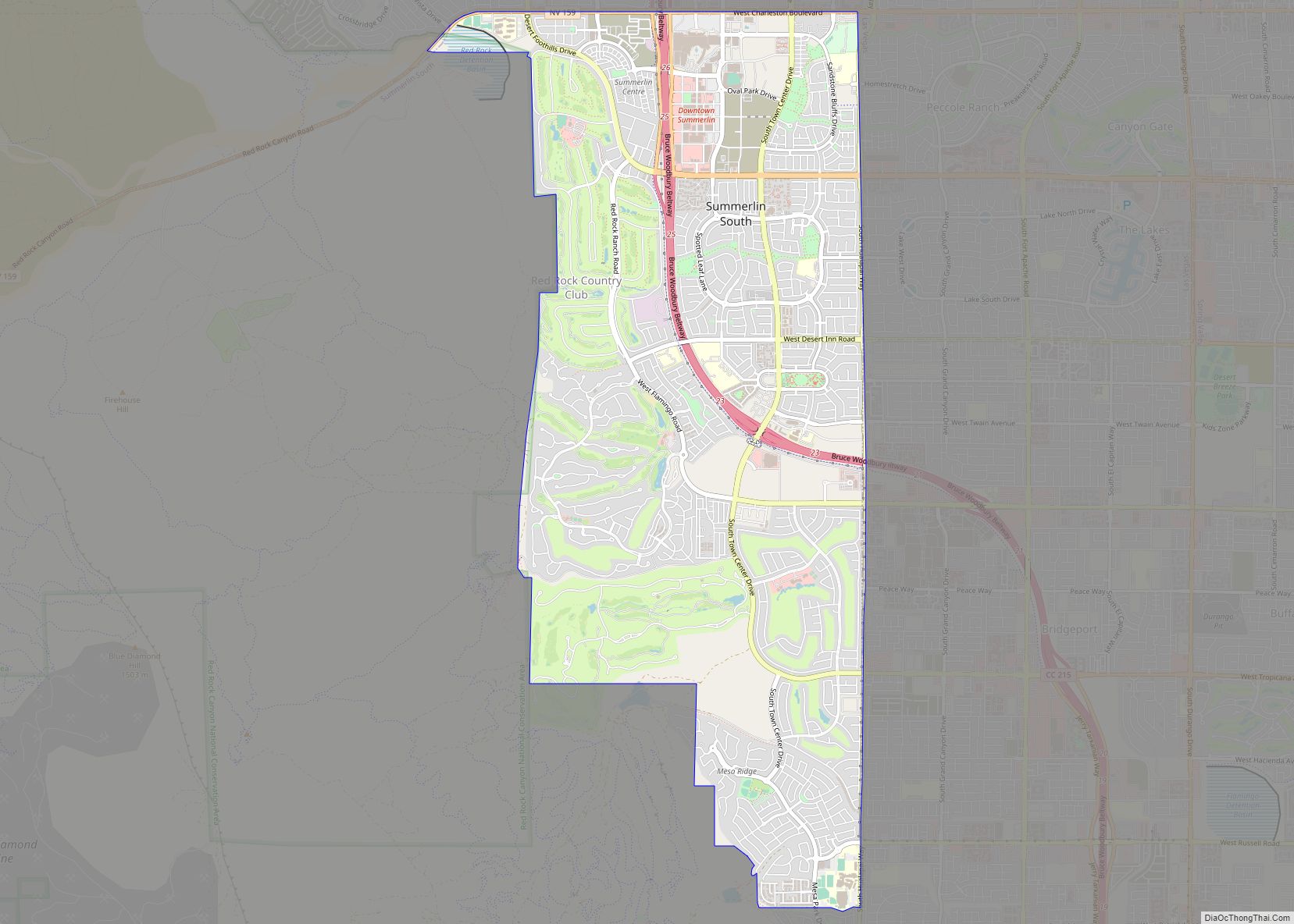 Map of Summerlin South CDP